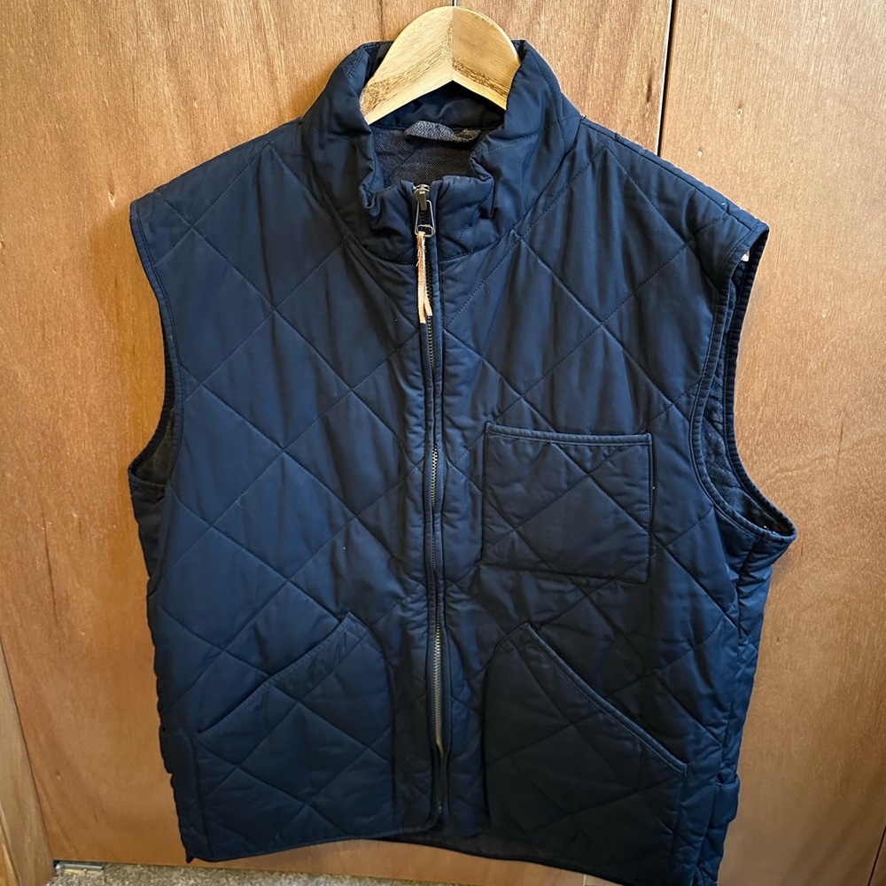 J. Crew Dark Blue Quilted Vest